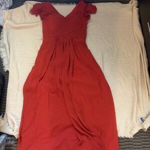 rust orange bridesmaid dress